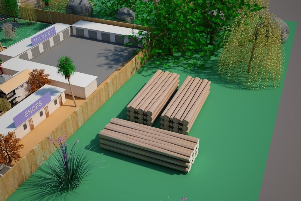 3d model of an Imaginary Town 3D model_23