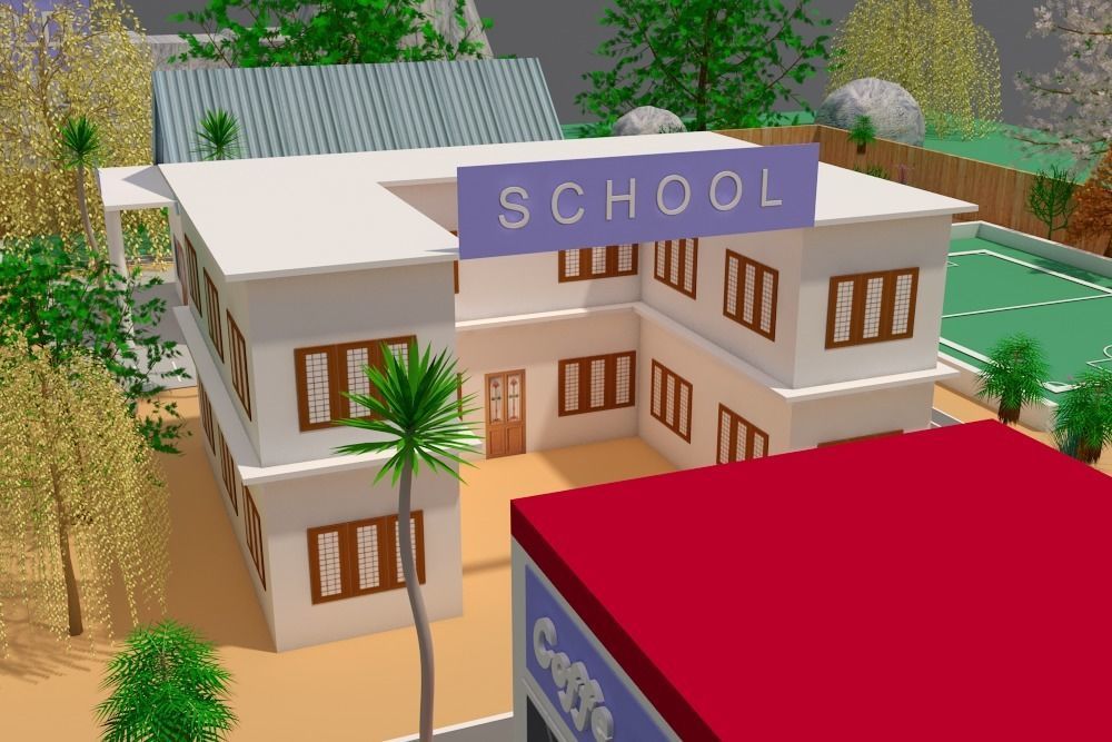 3d model of an Imaginary Town 3D model_14