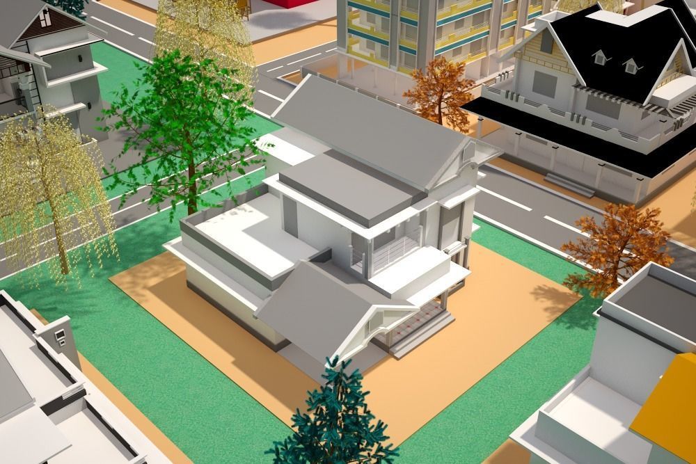 3d model of an Imaginary Town 3D model_25