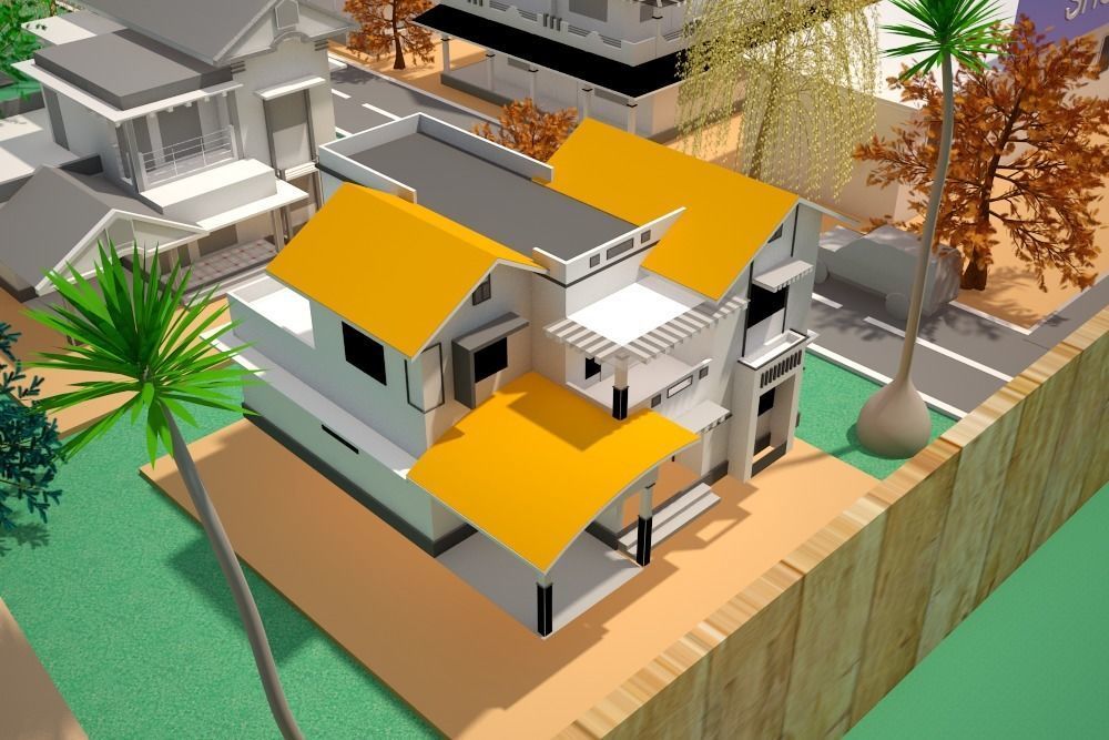 3d model of an Imaginary Town 3D model_15