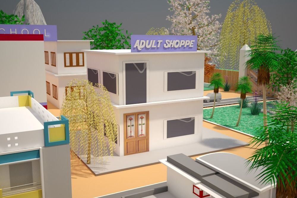 3d model of an Imaginary Town 3D model_18