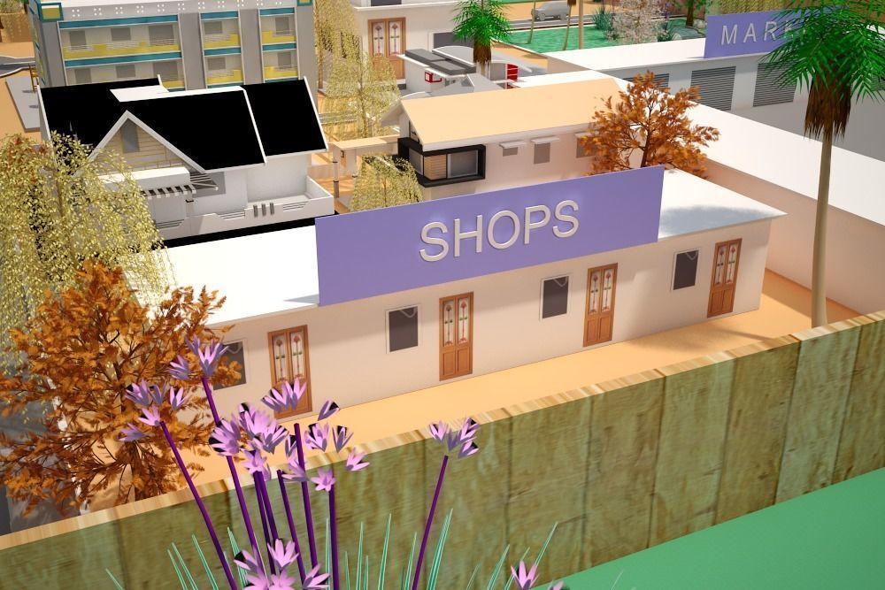 3d model of an Imaginary Town 3D model_17