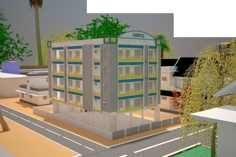 3d model of an Imaginary Town 3D model_13