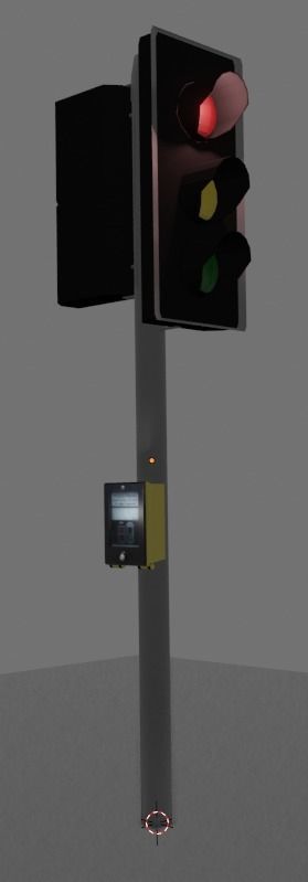 Uk traffic lights games ready Low-poly 3D model_4