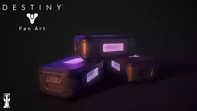 Destiny Heavy Ammo Box Asset Low-poly 3D model