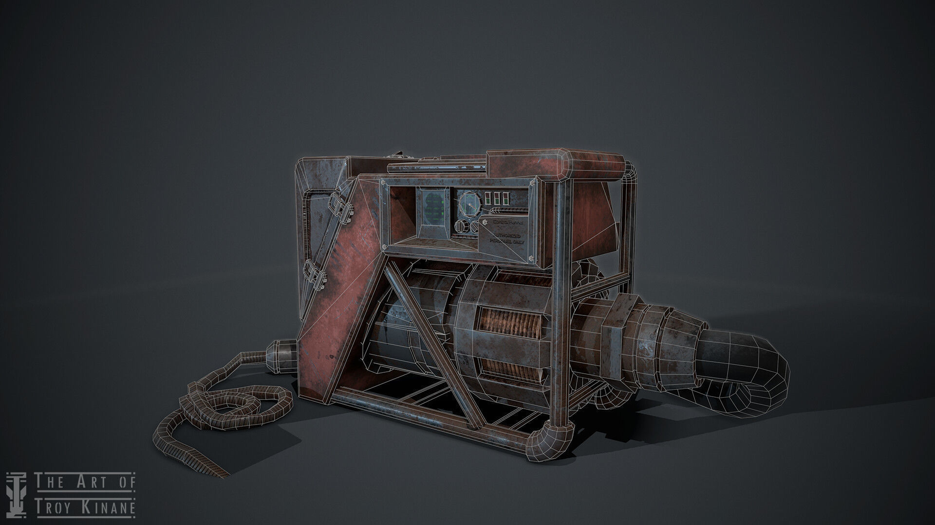 Old Generator Asset Low-poly 3D model_3