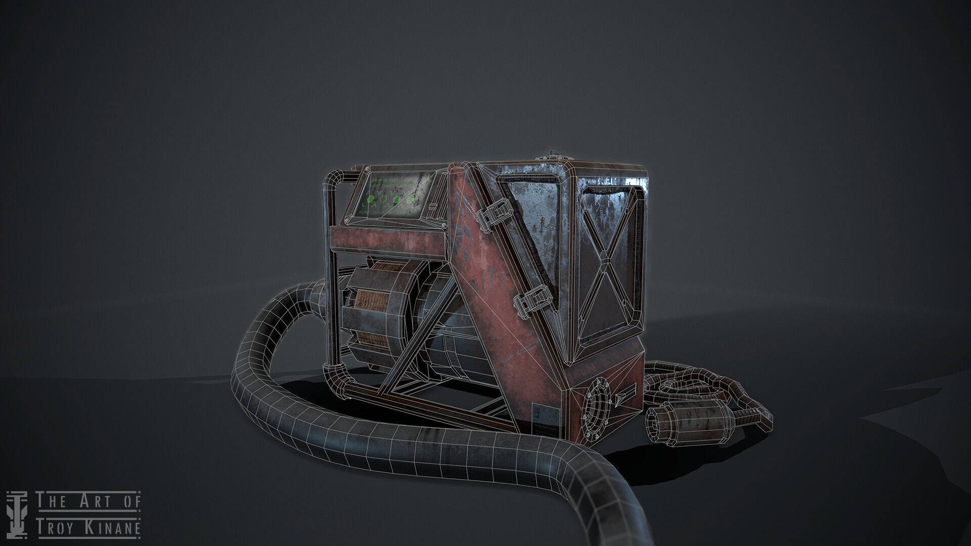 Old Generator Asset Low-poly 3D model_1