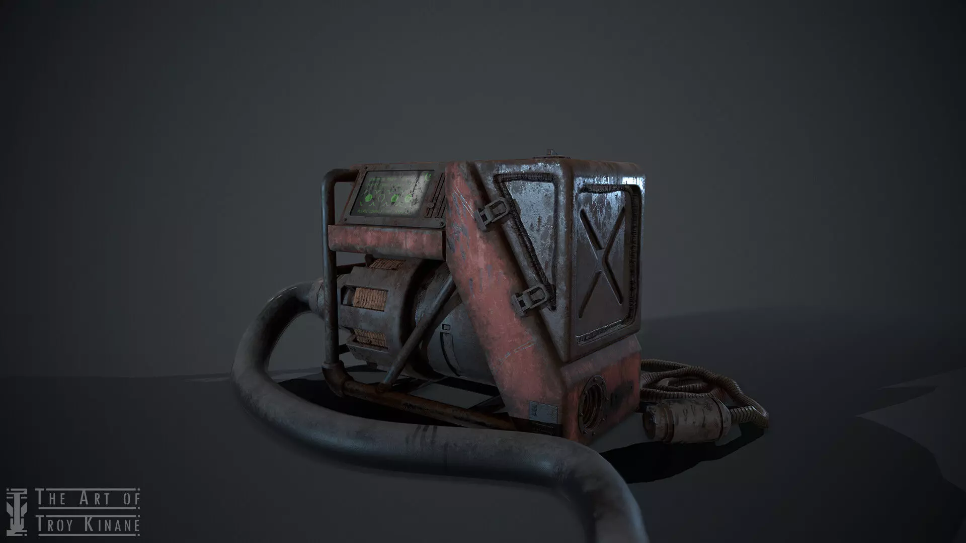 Old Generator Asset Low-poly 3D model_0