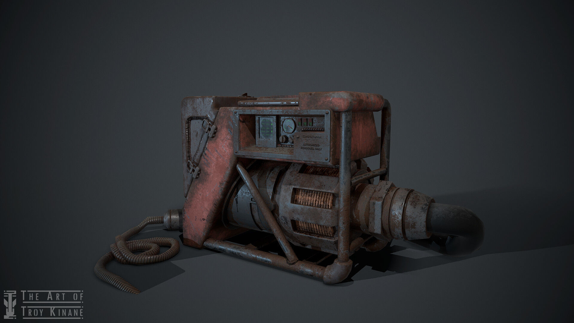 Old Generator Asset Low-poly 3D model_2