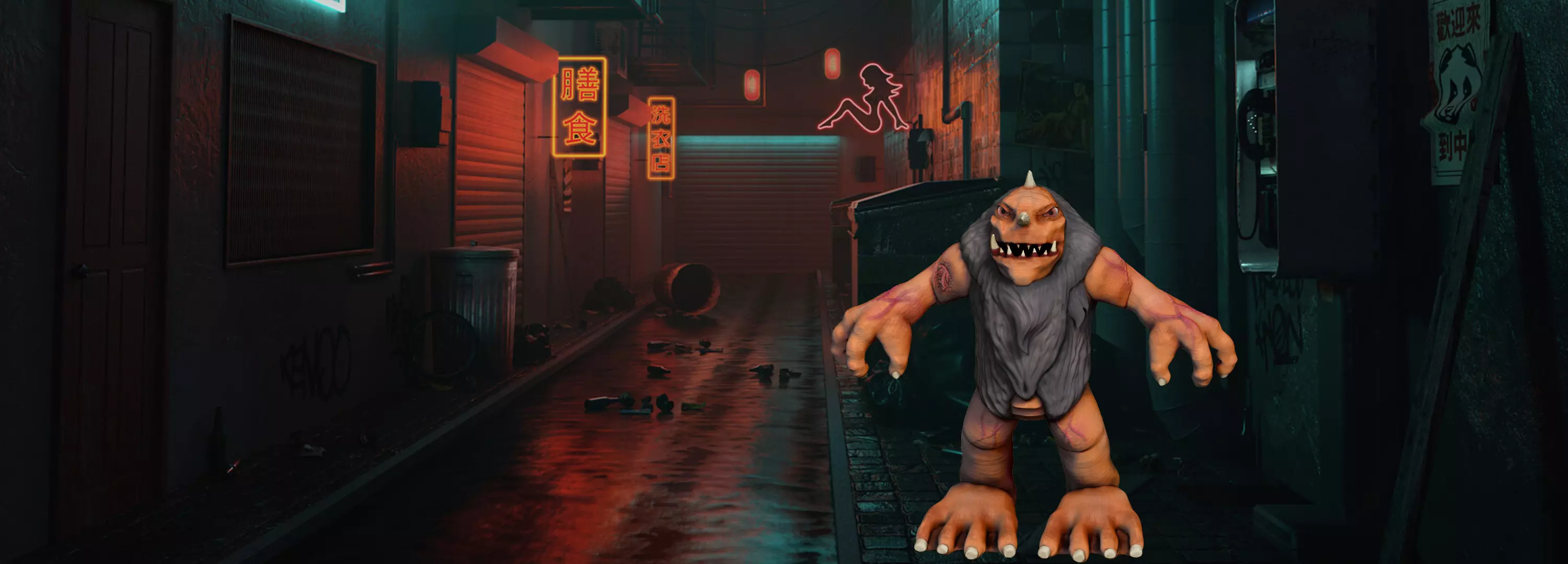 Trash Bag Bunch SkuzBeast Free low-poly 3D model_0