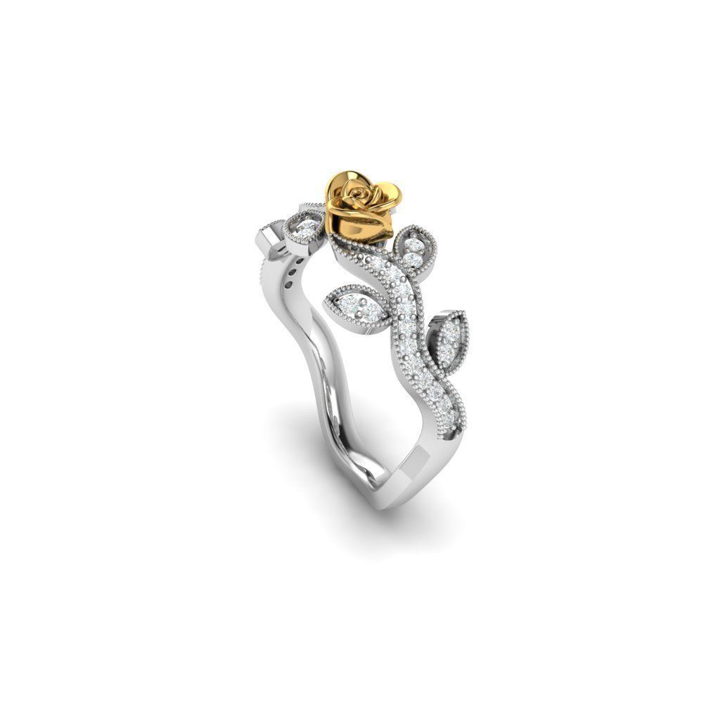 ROSE RING 3D print model_3
