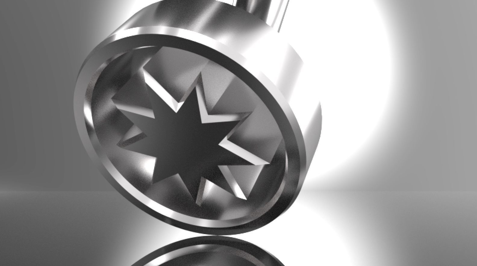 Star Cufflinks   3D print model_4