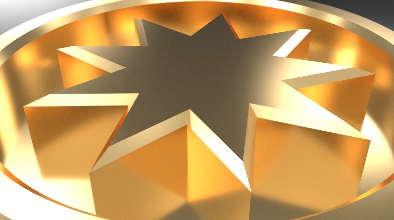 Star Cufflinks   3D print model_3