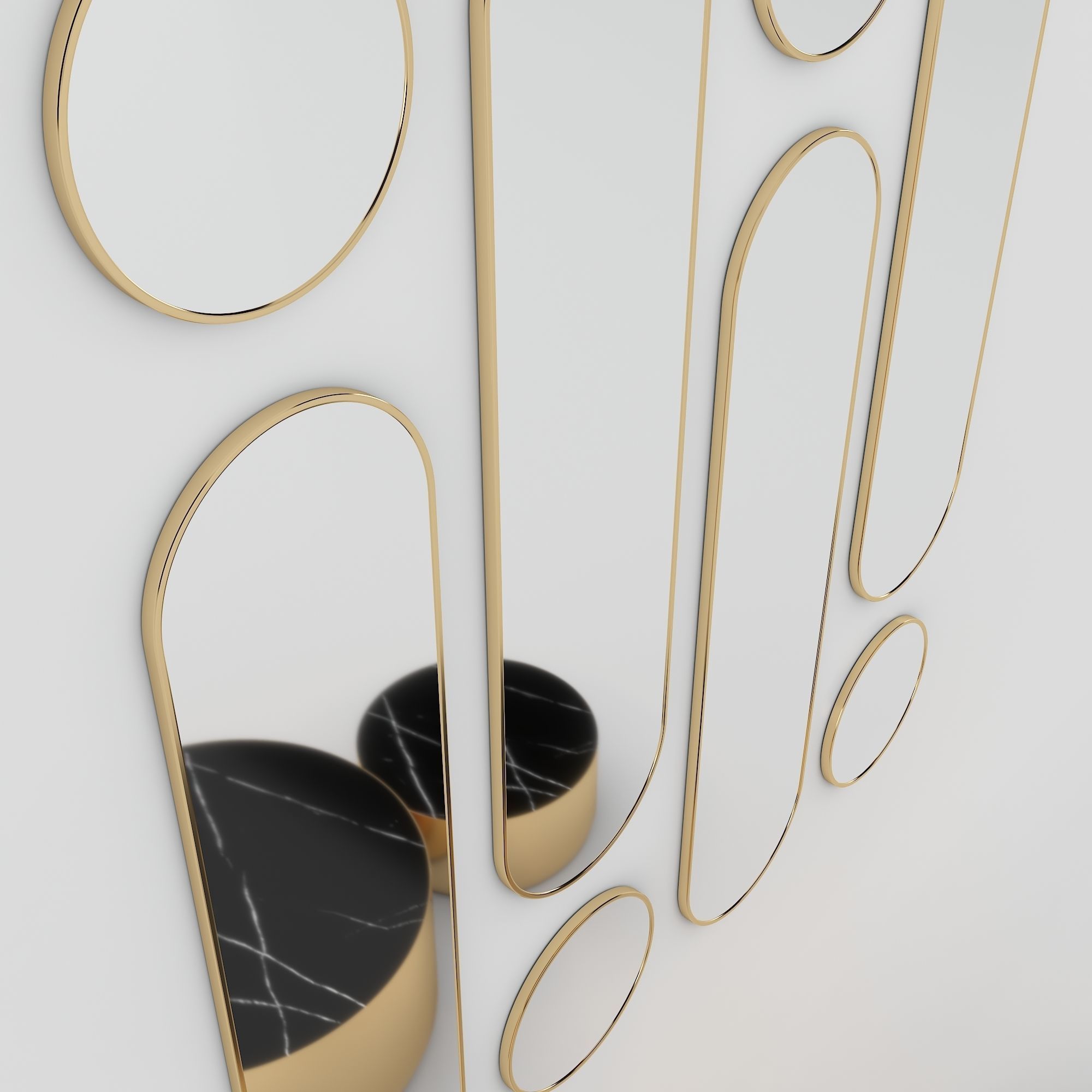 Decorative Mirror - Coffee table 3D model_8