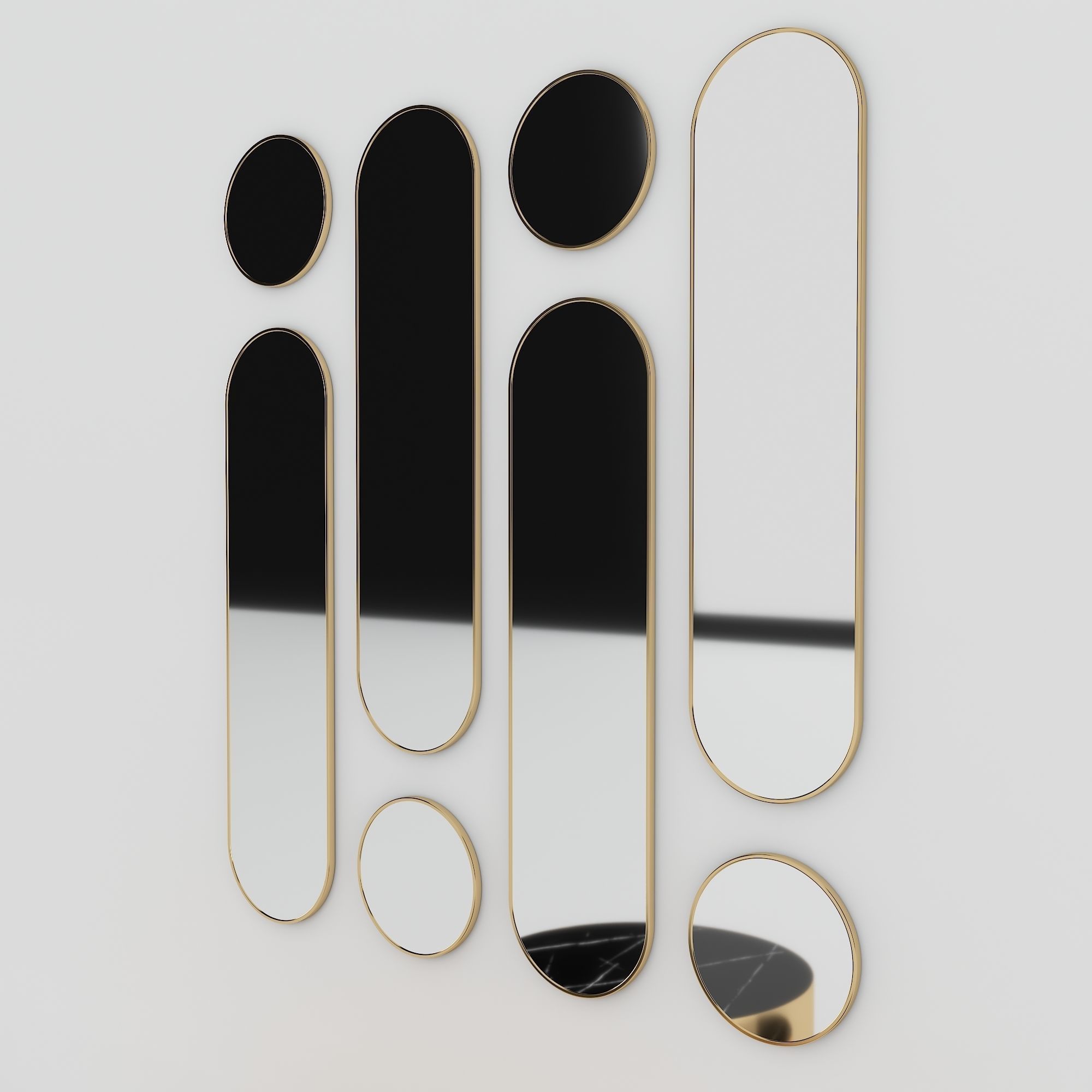 Decorative Mirror - Coffee table 3D model_6