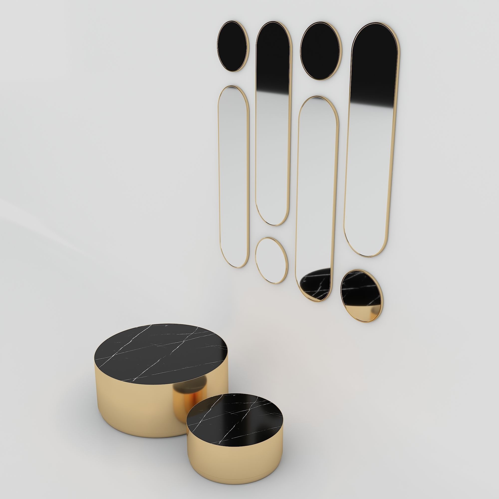 Decorative Mirror - Coffee table 3D model_2