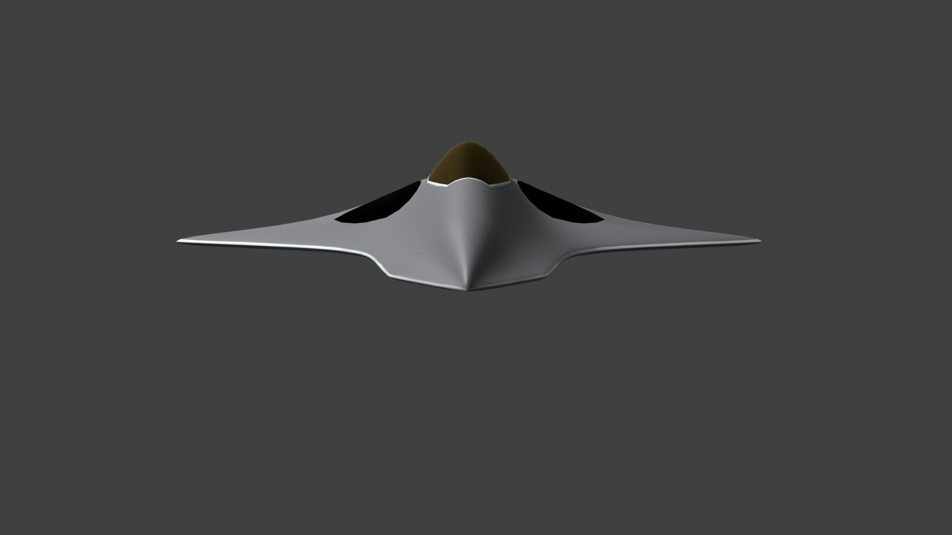 Sixth generation stealth fighter silent bat 3D model_4