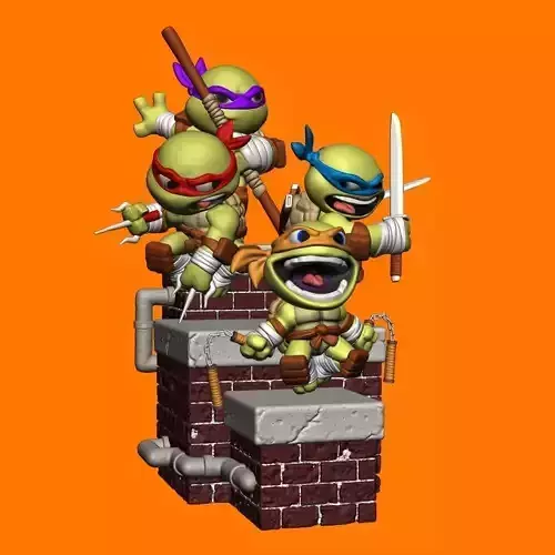 TMNT Pack for 3D Print