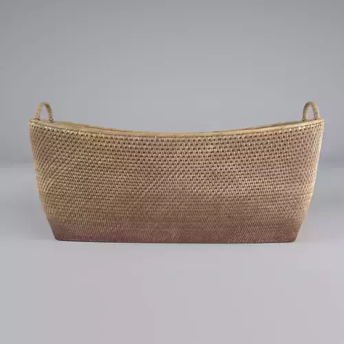 Rattan Basket with Hoop Handles