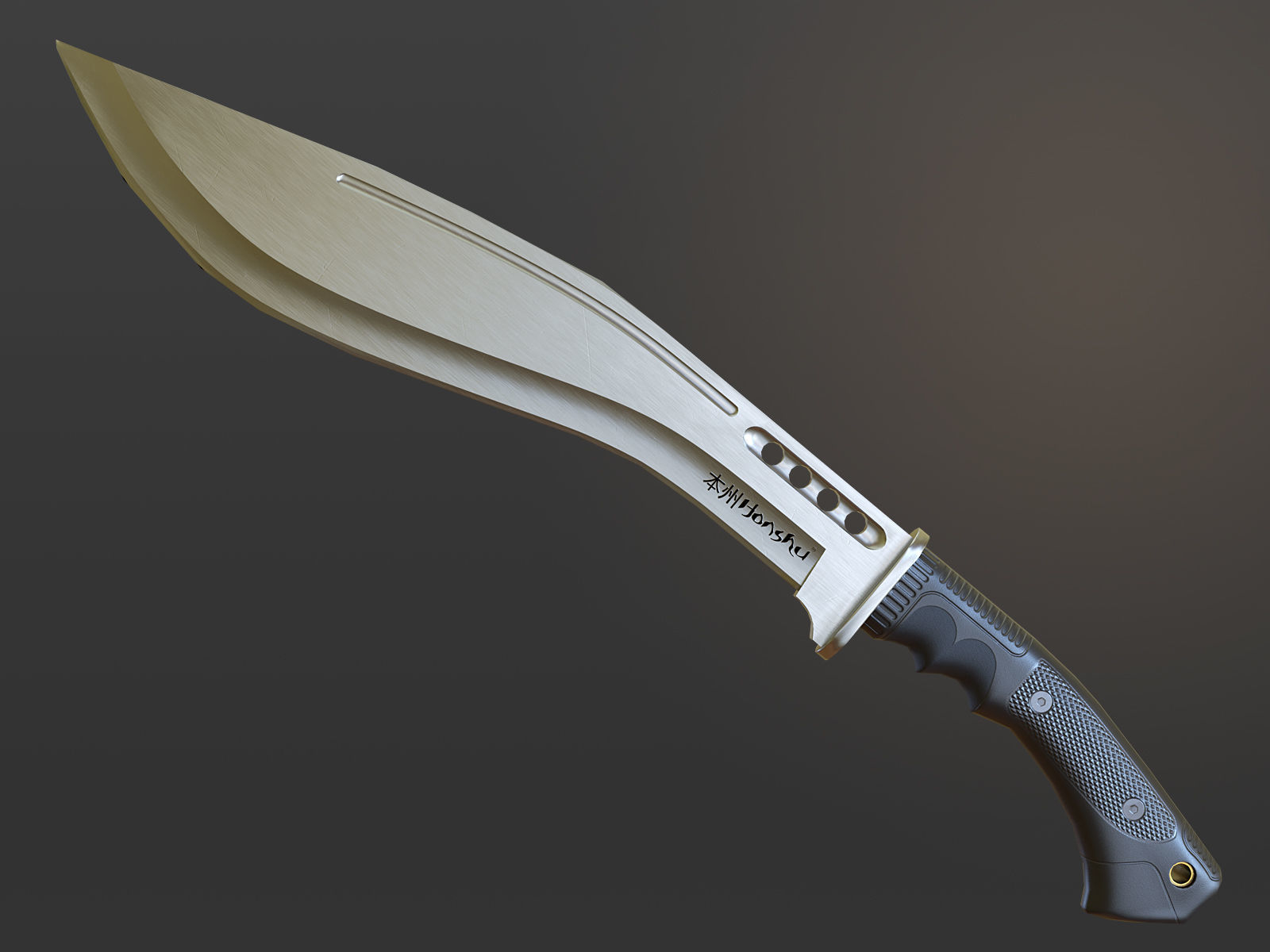 Honshu Boshin Kukri Low-poly 3D model_3