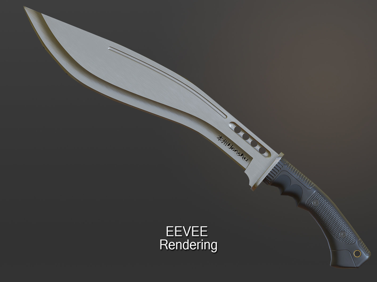 Honshu Boshin Kukri Low-poly 3D model_7