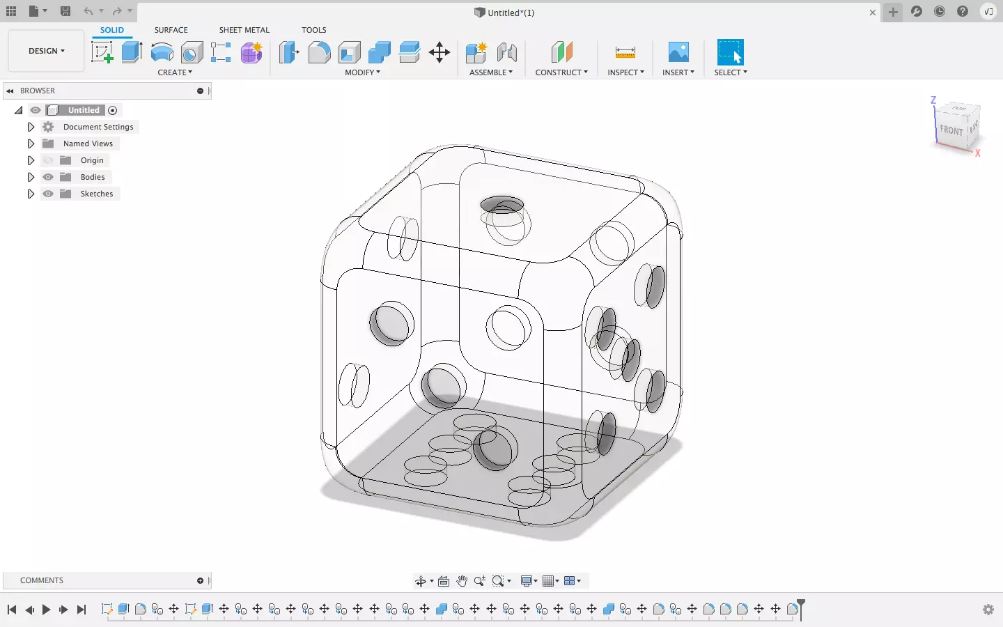 Dice 3D printable non textured Free 3D print model
