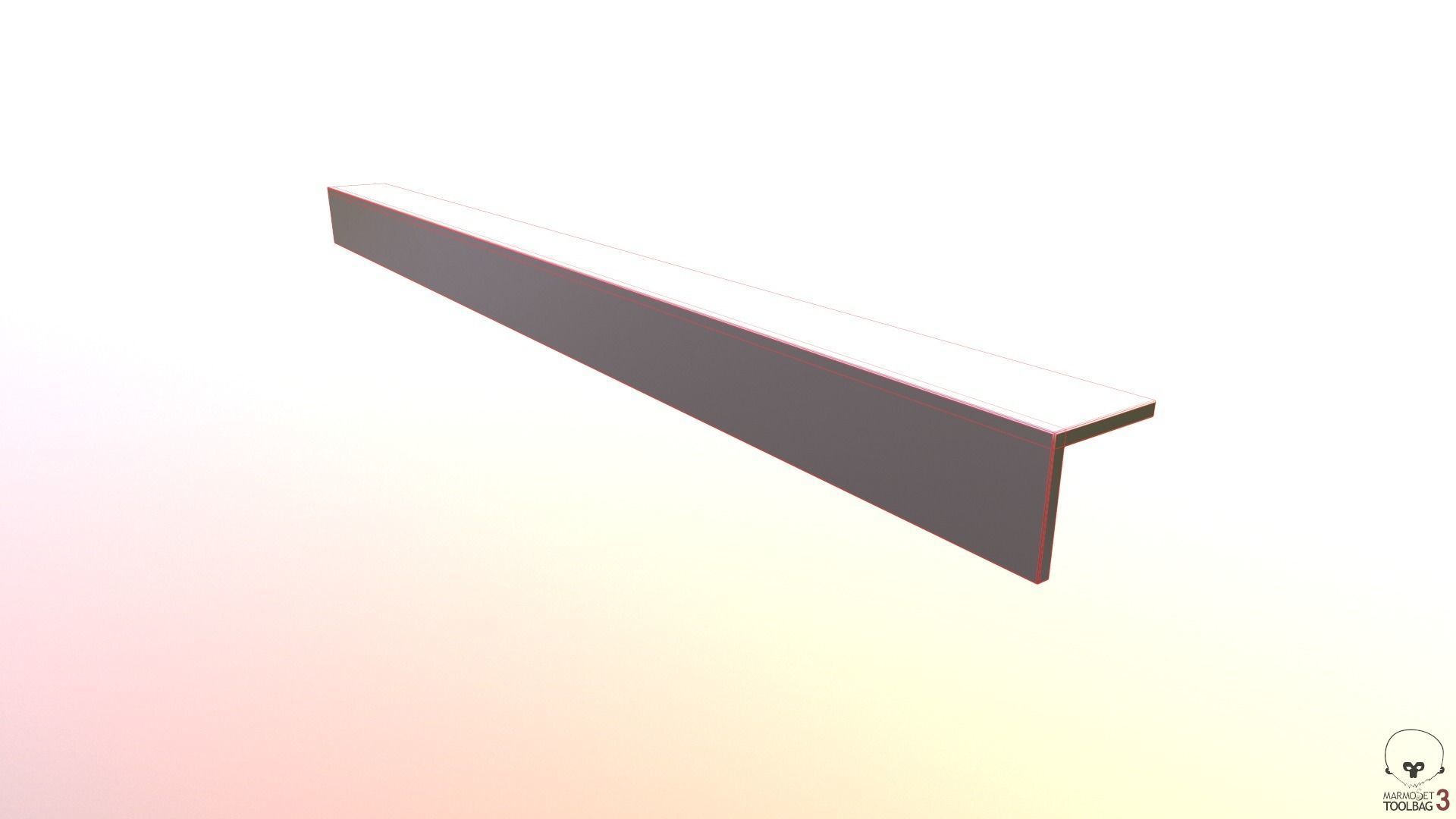 Steel Beams and Pipes Collection Low-poly 3D model_18