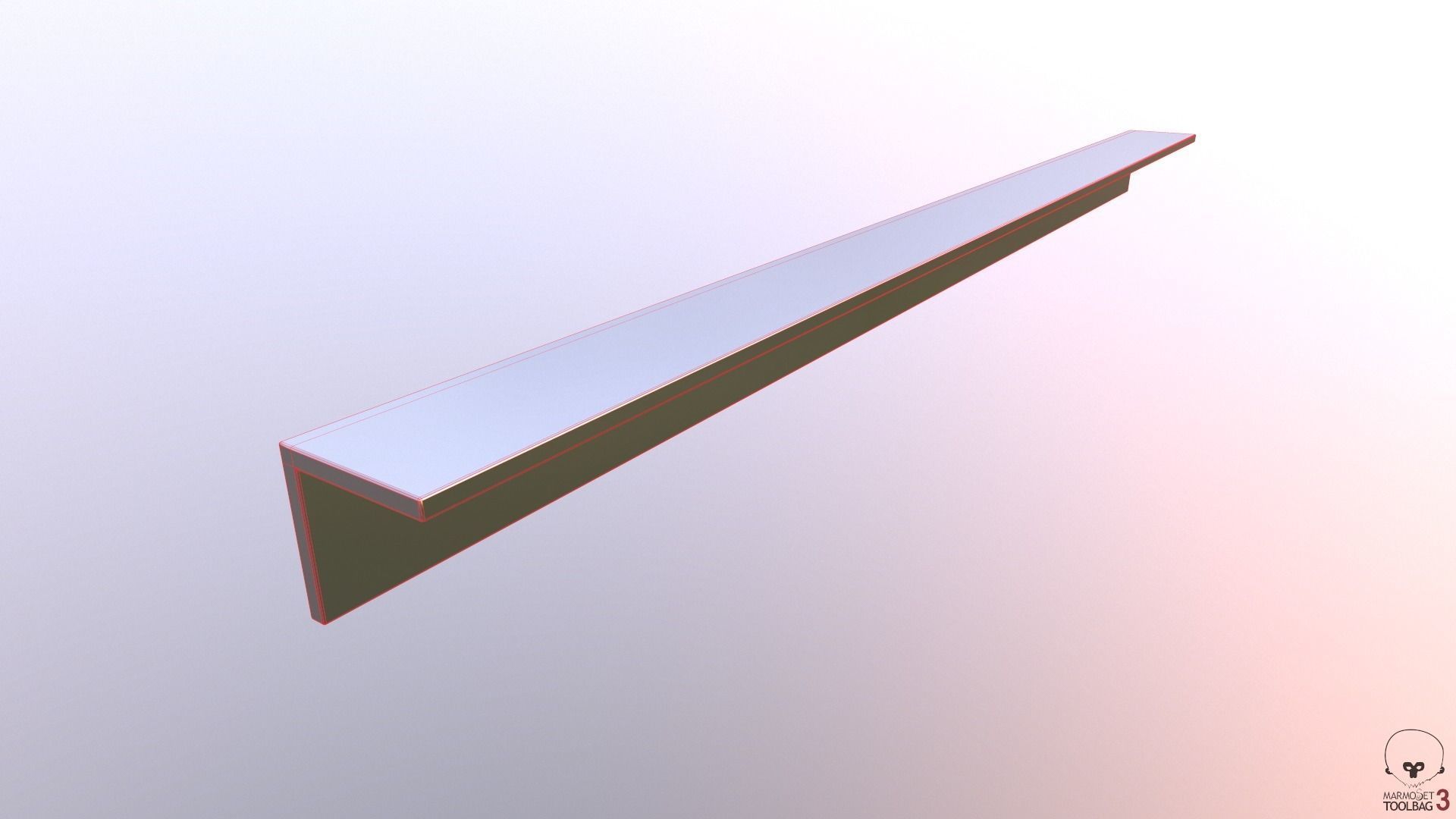 Steel Beams and Pipes Collection Low-poly 3D model_17