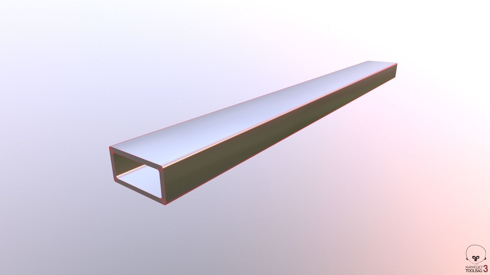 Steel Beams and Pipes Collection Low-poly 3D model_23