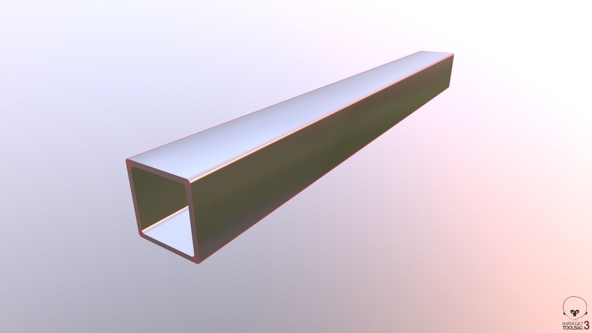 Steel Beams and Pipes Collection Low-poly 3D model_20