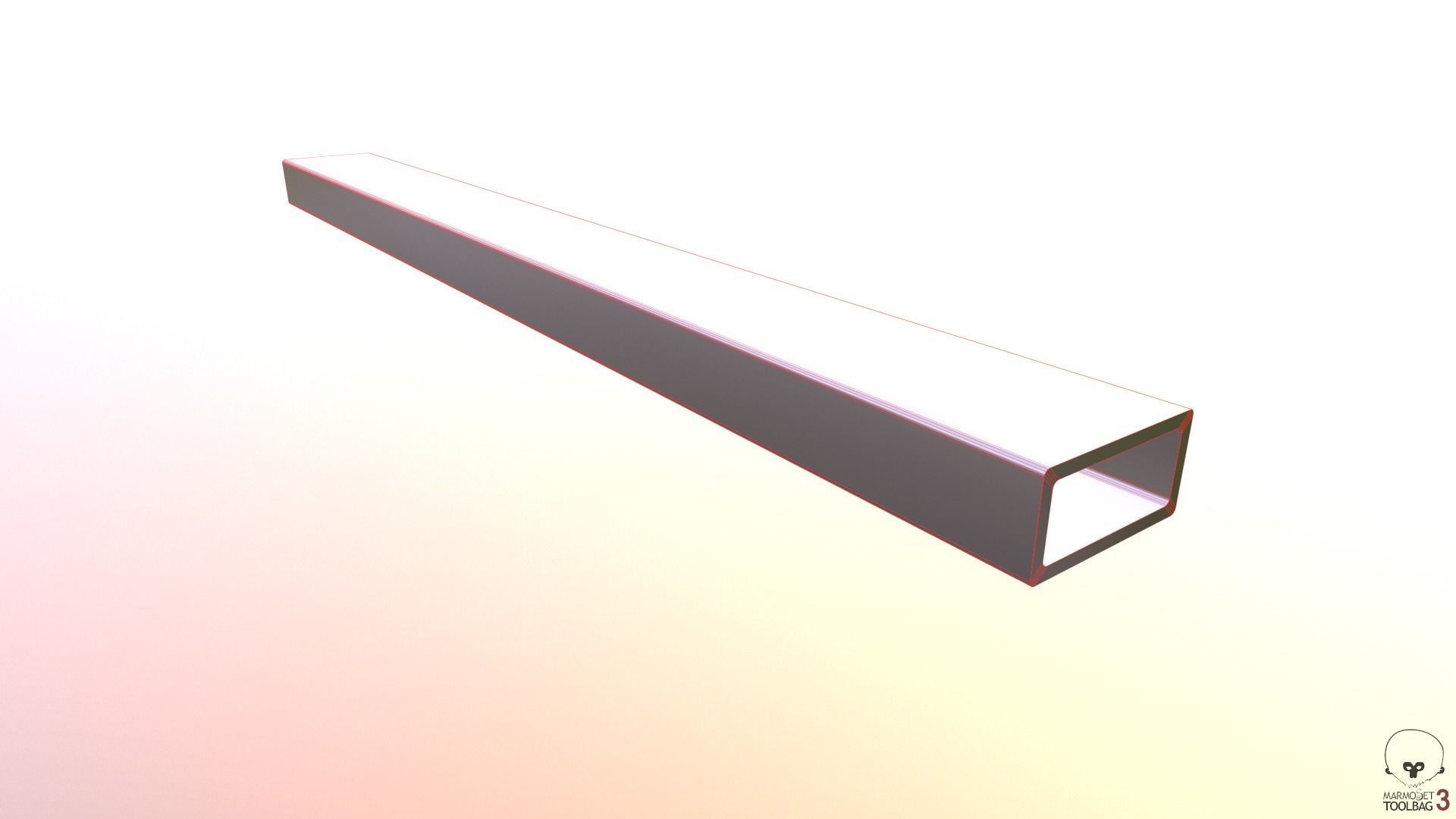 Steel Beams and Pipes Collection Low-poly 3D model_24