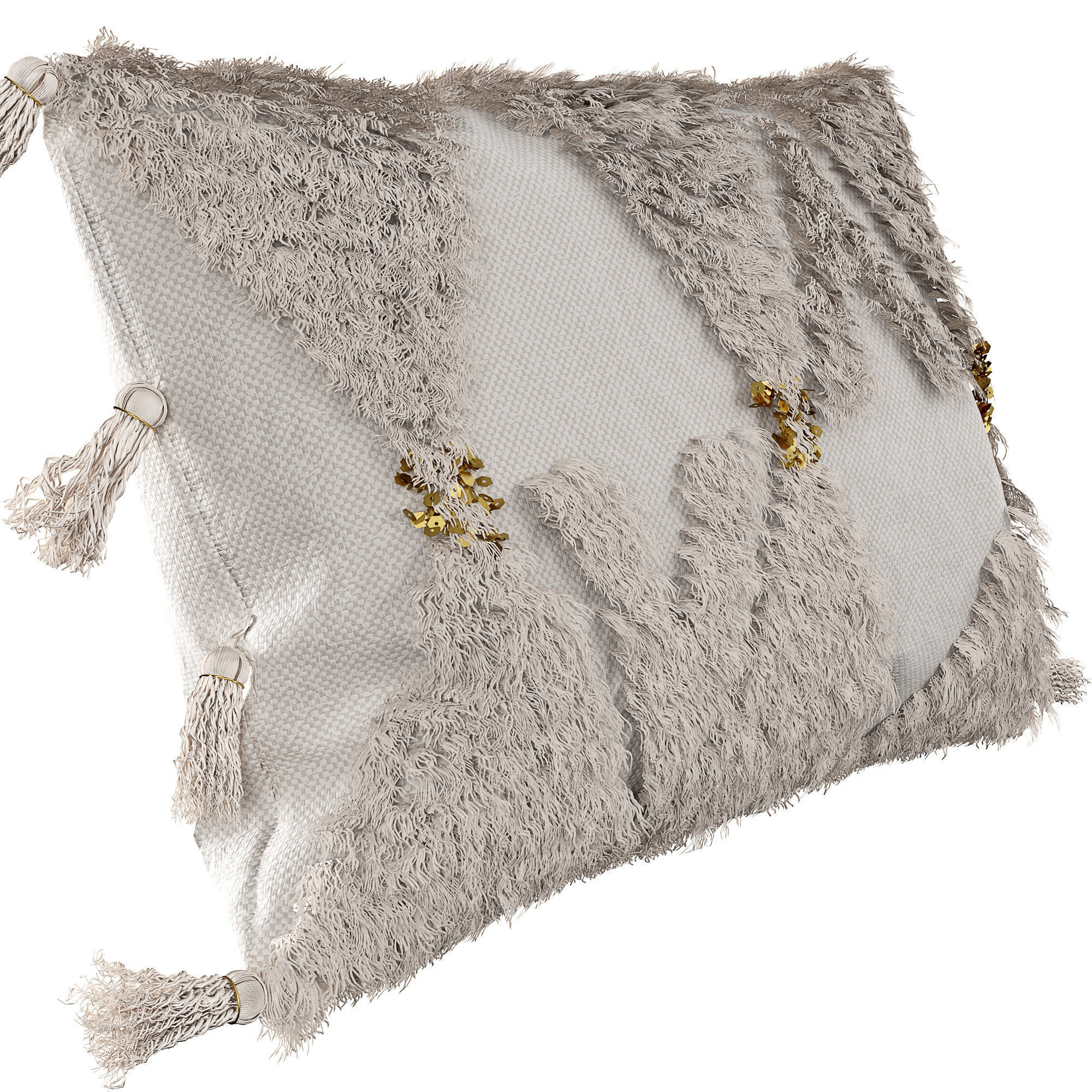 Pillows boho set 3D model_5