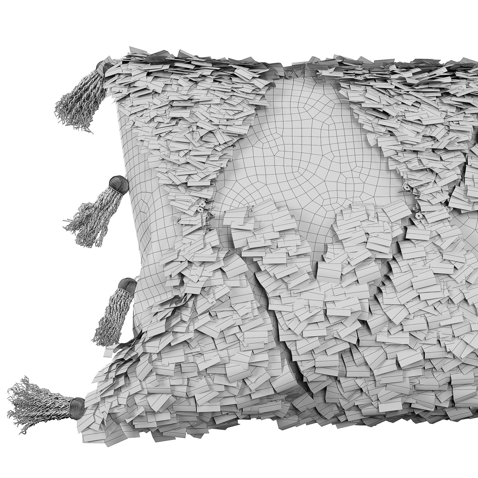 Pillows boho set 3D model_7