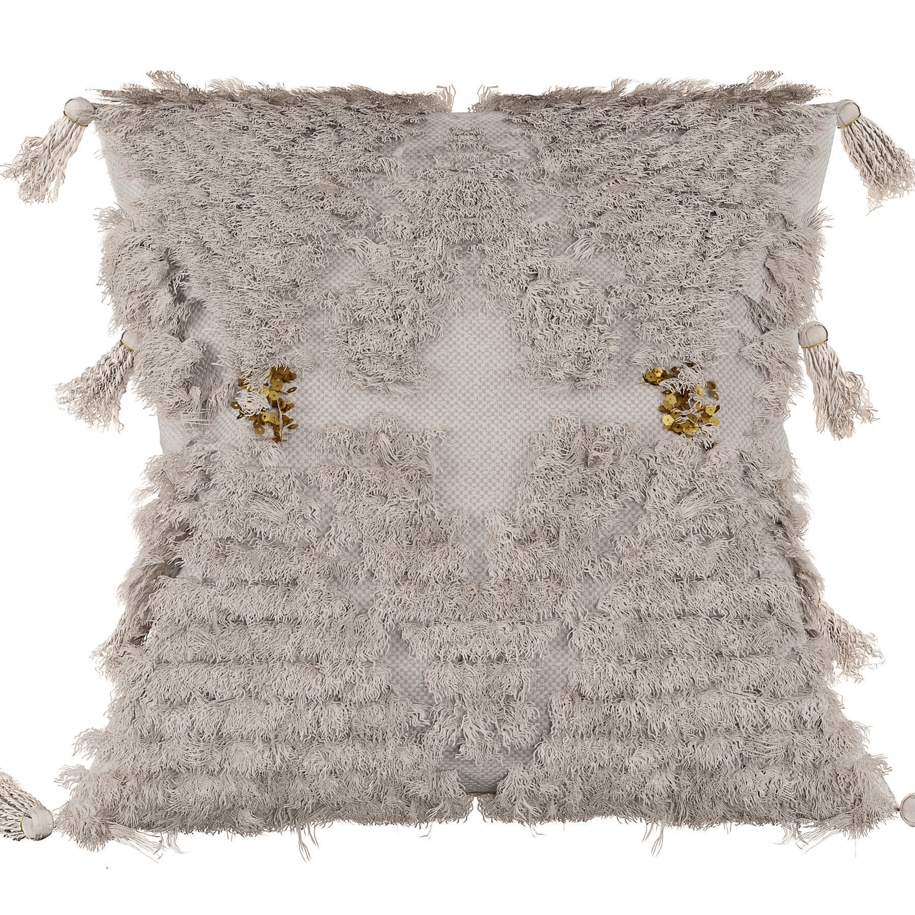 Pillows boho set 3D model_2