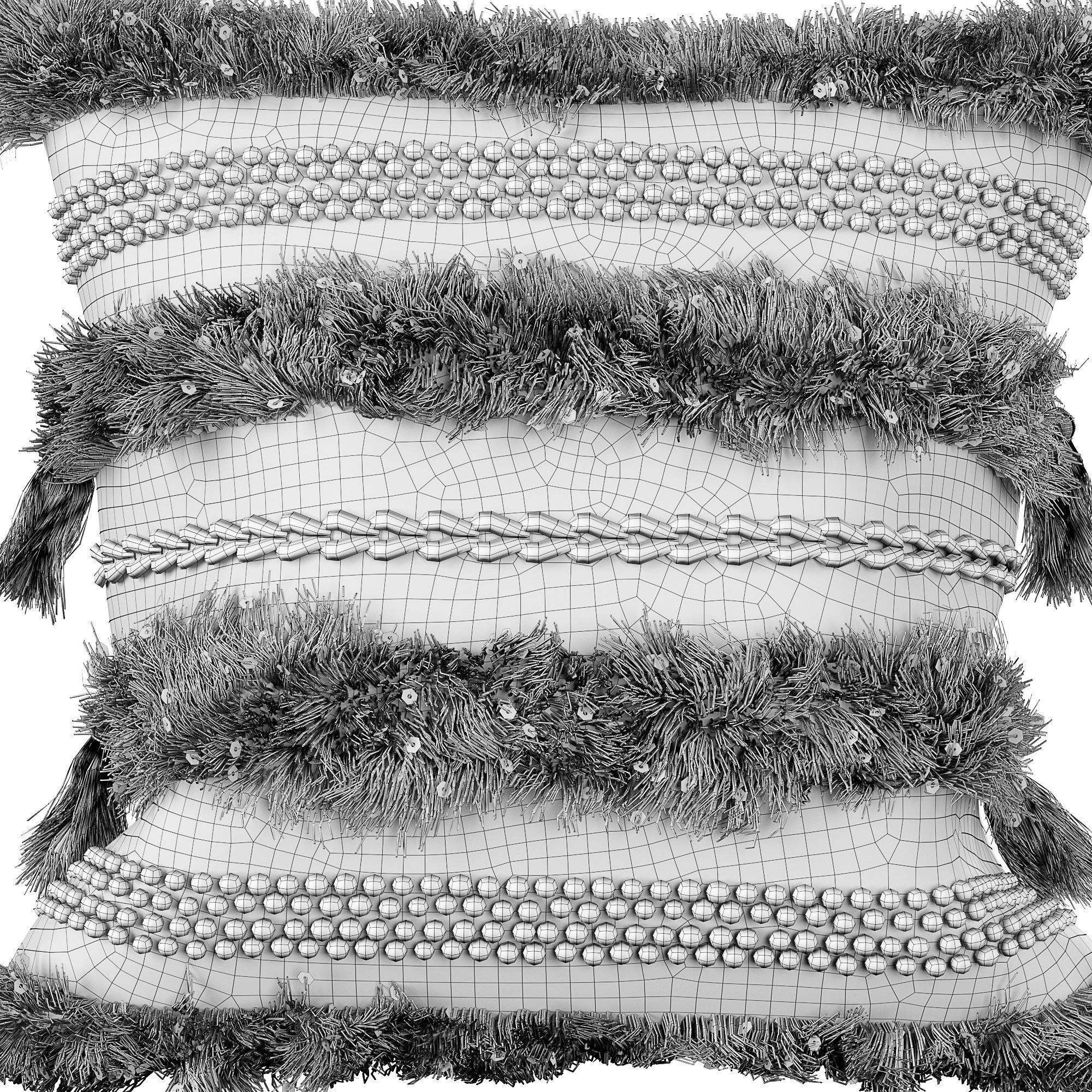 Pillows boho set 3D model_6