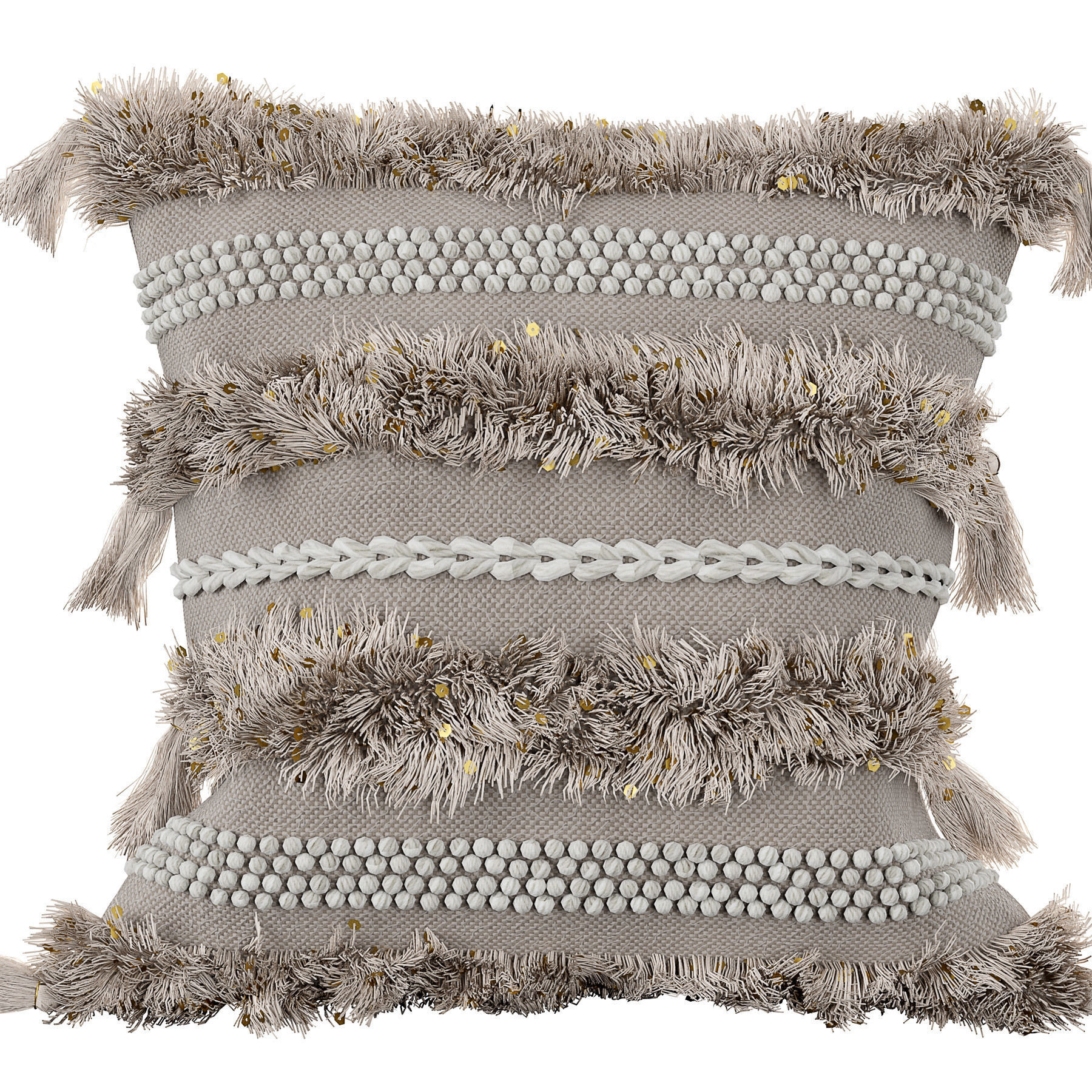 Pillows boho set 3D model_1