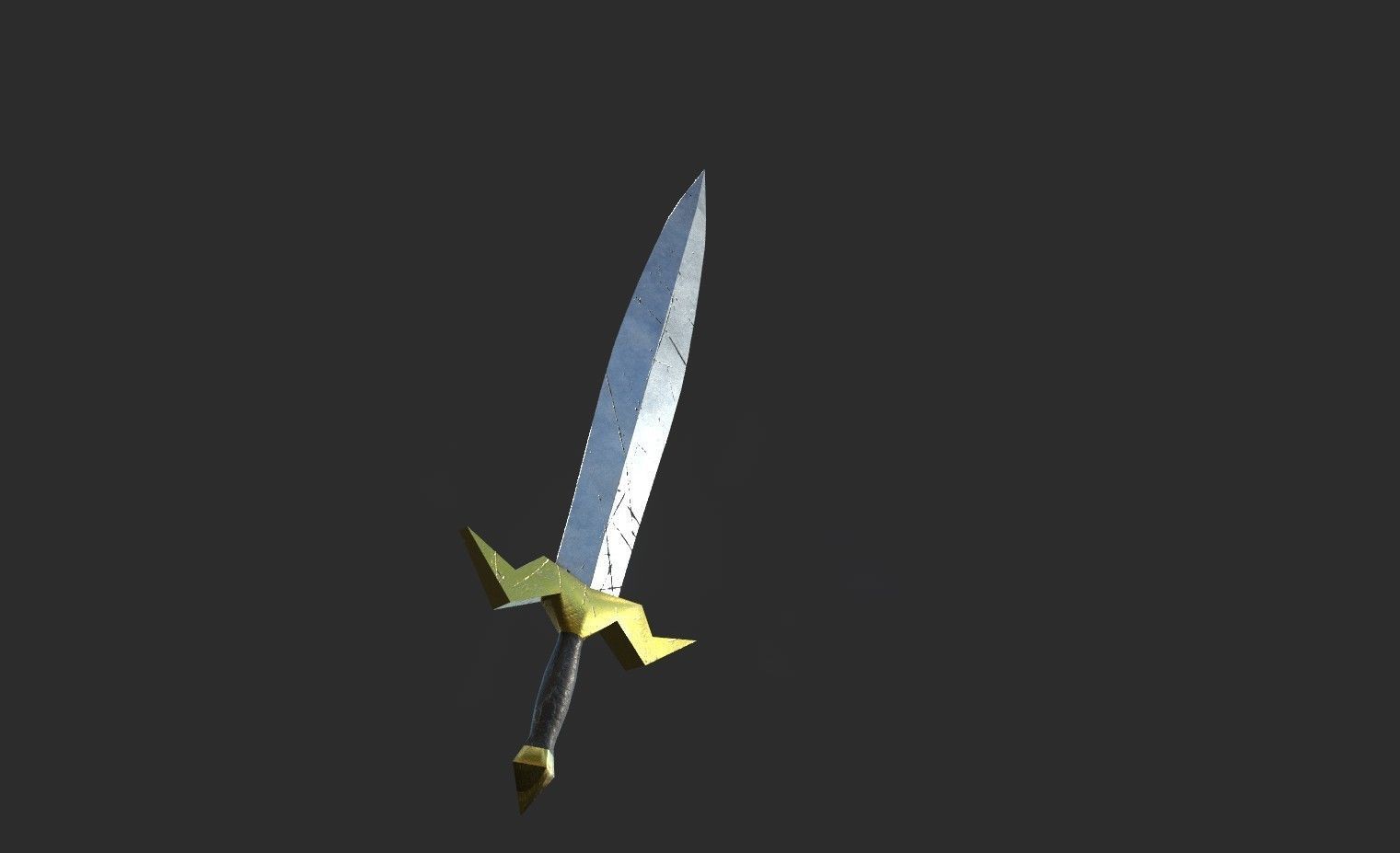 Sword Low-poly 3D model_4