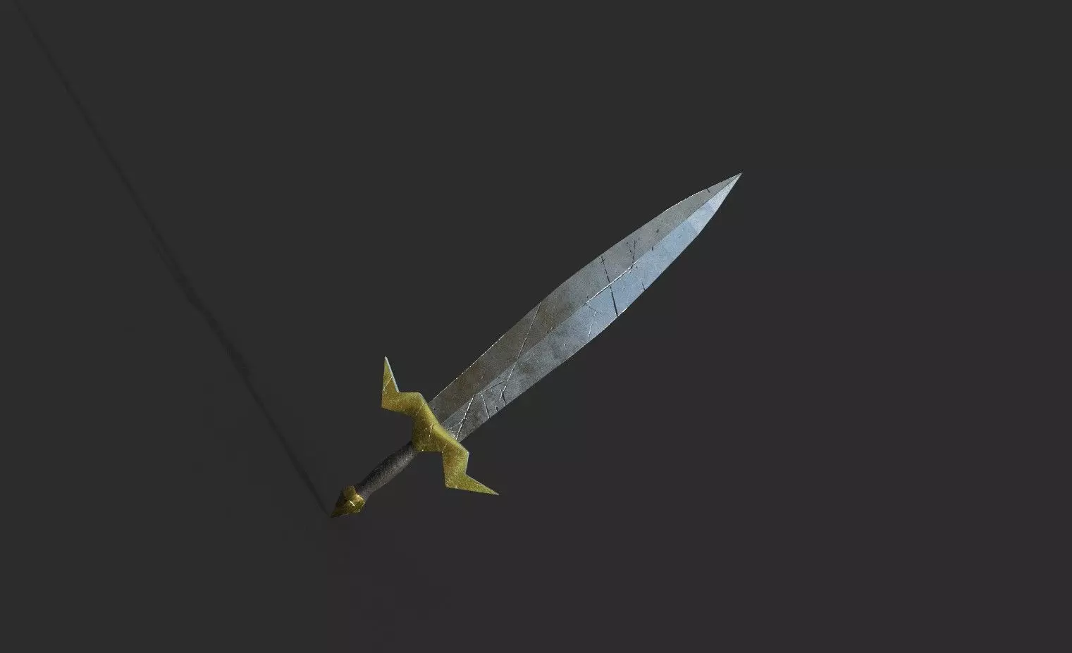 Sword Low-poly 3D model_0