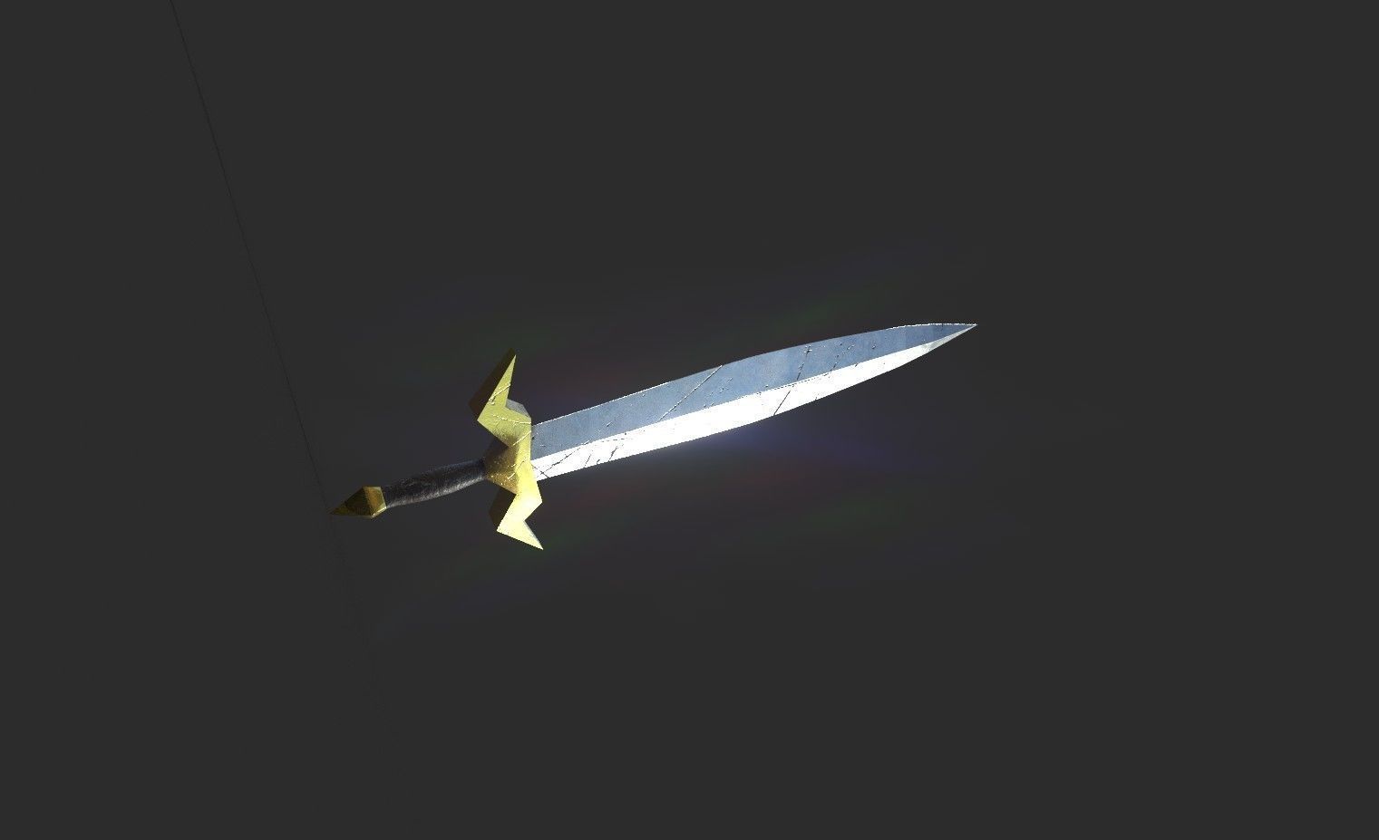 Sword Low-poly 3D model_2