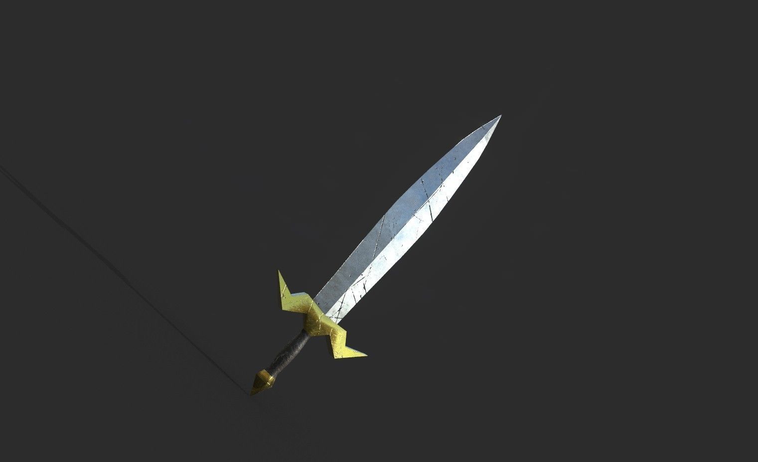 Sword Low-poly 3D model_1