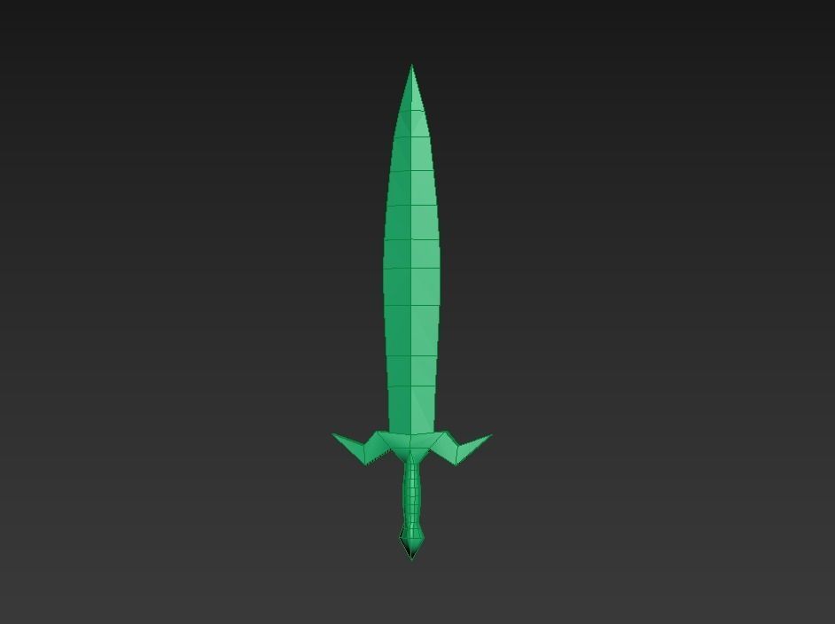 Sword Low-poly 3D model_5