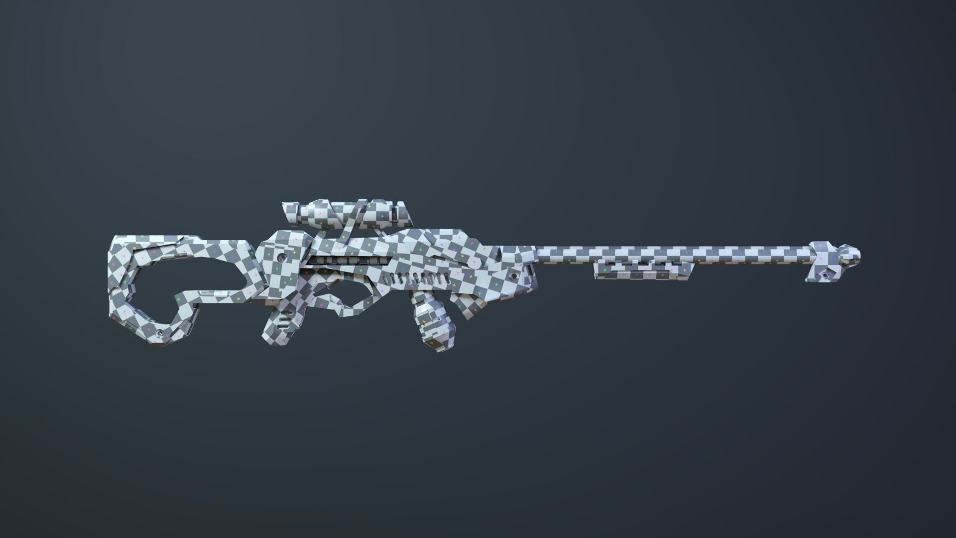 Rifle Sci-Fi Game Ready Low-poly 3D model_4