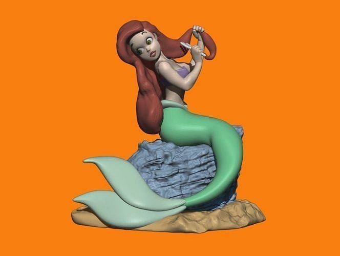 Little Mermaid STL for 3D print 3D print model