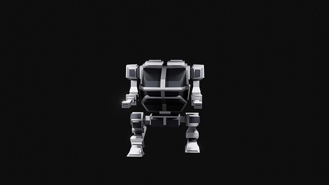 Mech Machine Low-poly 3D model