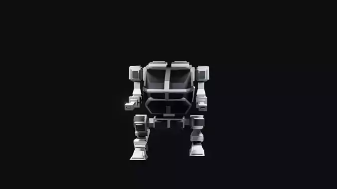 Mech Machine Low-poly 3D model