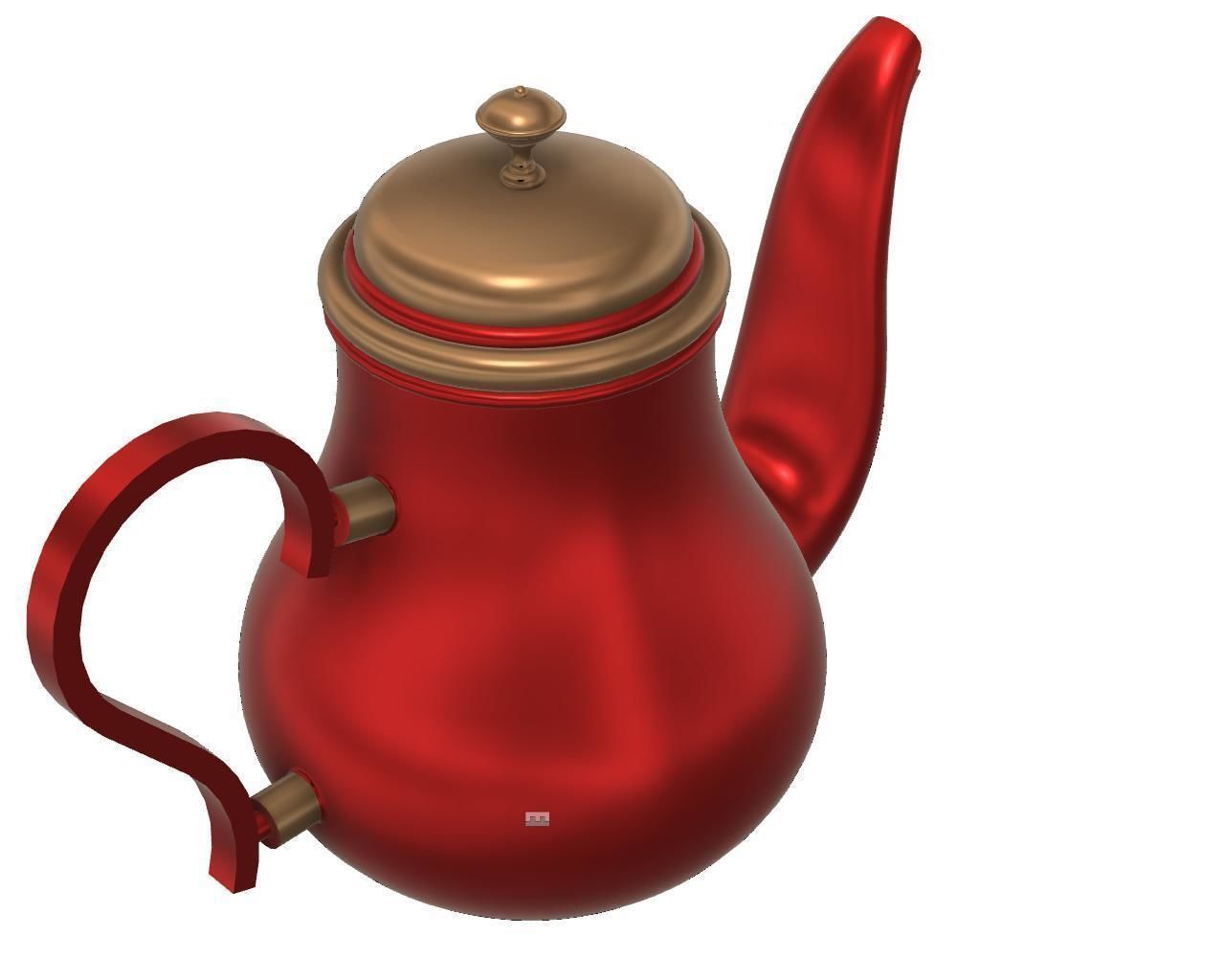 Teapot Low-poly 3D model_1