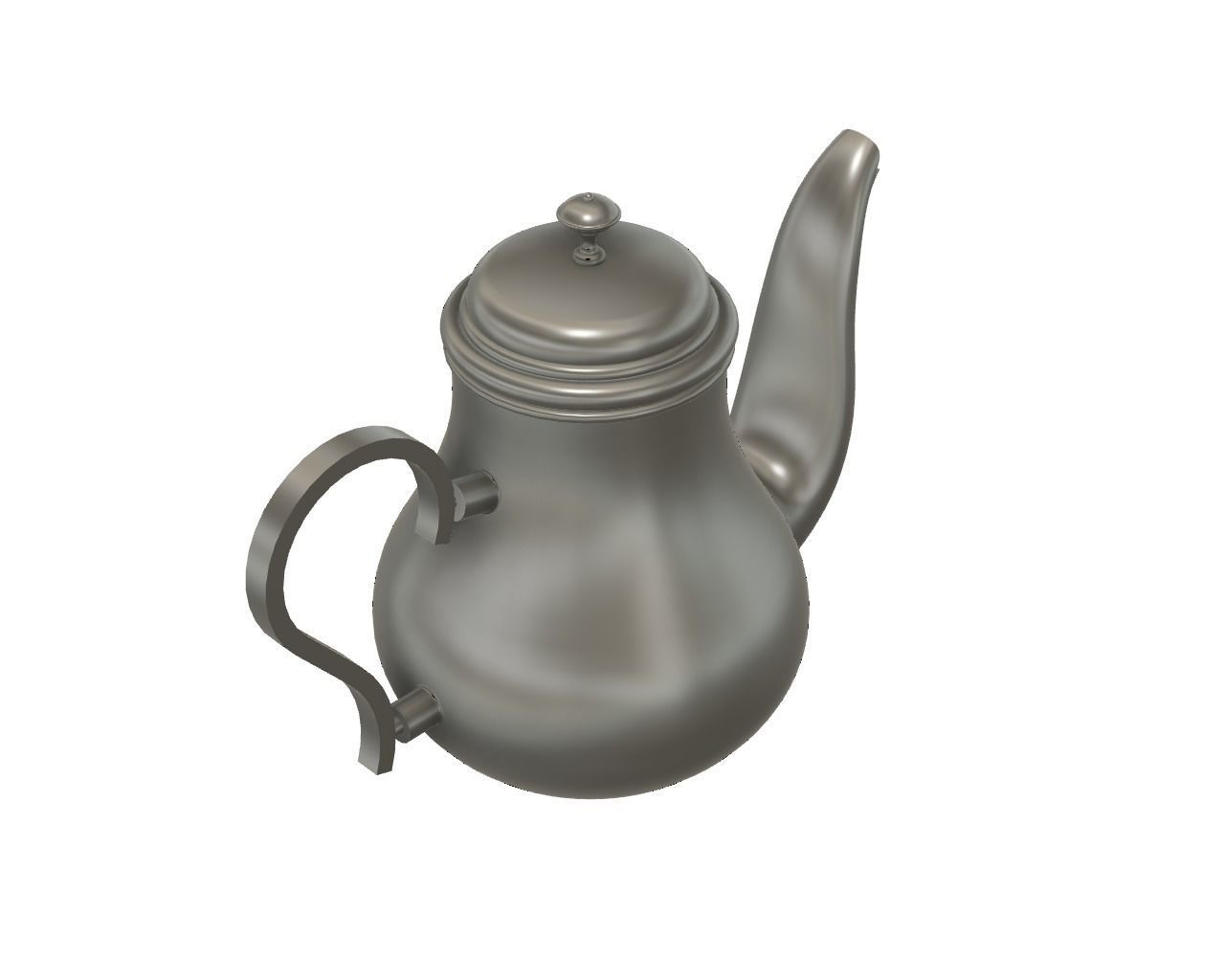Teapot Low-poly 3D model_3