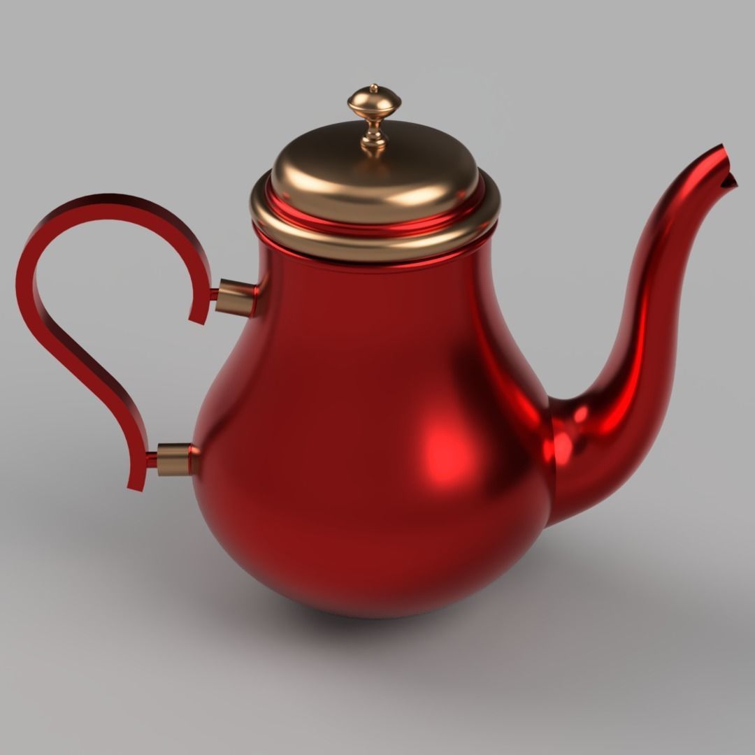 Teapot Low-poly 3D model_5