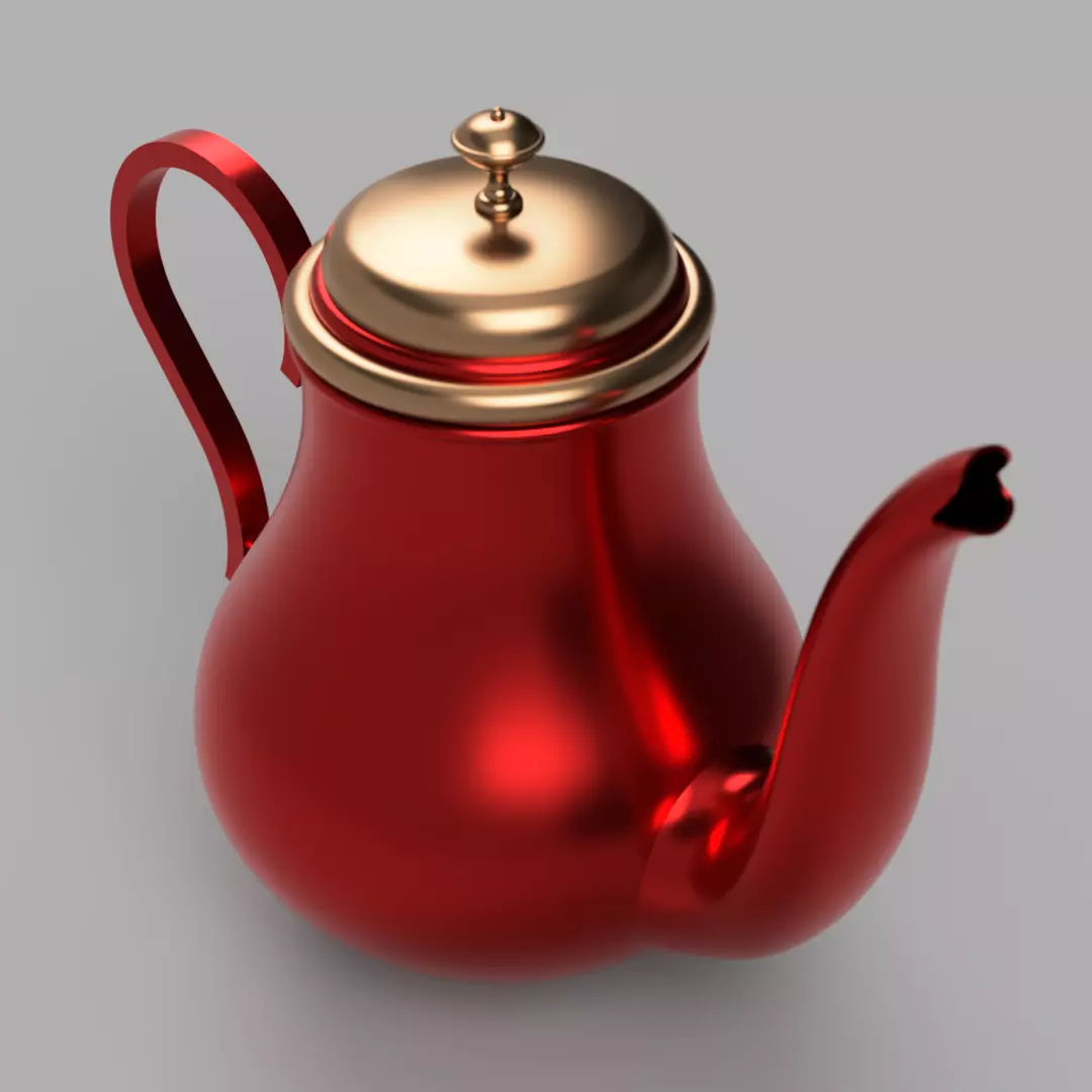 Teapot Low-poly 3D model_0