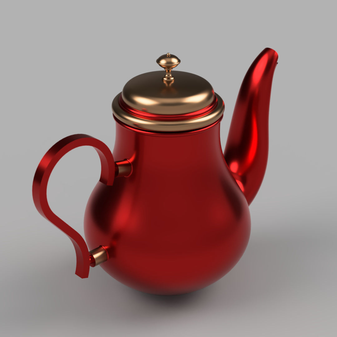 Teapot Low-poly 3D model_4